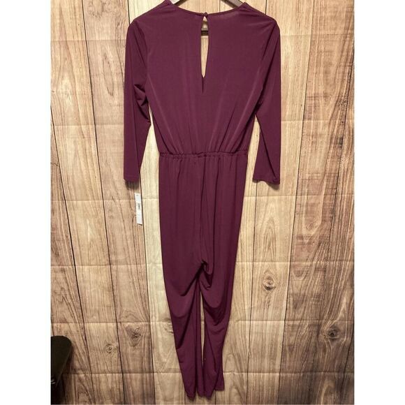 Maggy London small NWT Rayna Knit Jumpsuit Purple - Picture 8 of 9